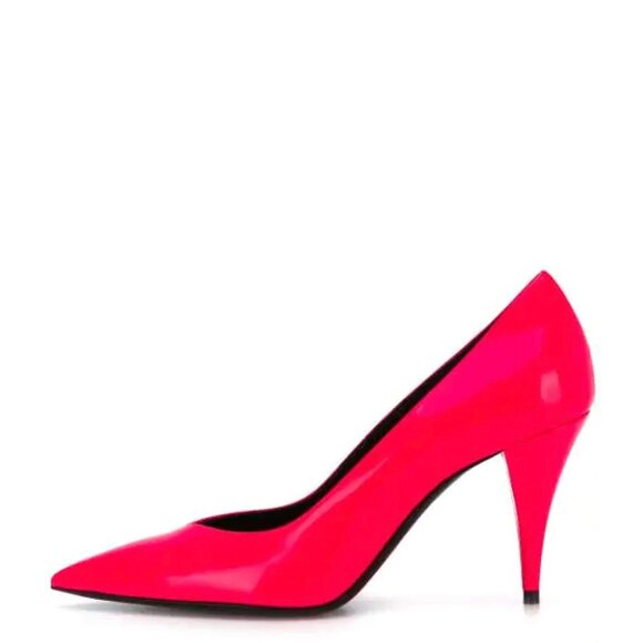 SAINT LAURENT Kiki 85 Pumps in Bright Pink Patent Leather – IT 40 / US 9–9.5 - Picture 2 of 11